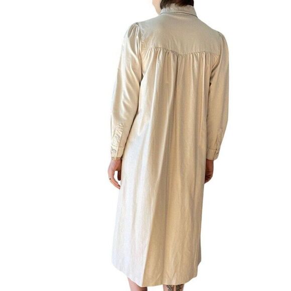 Womens Moussy Vintage White Faux Leather Maxi Dress Long Jacket Sz M - Picture 4 of 6